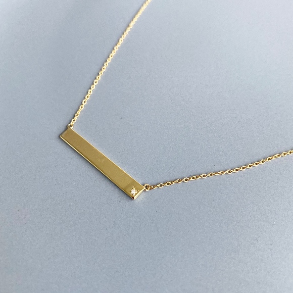 New ADORNIA Diamond Bar Necklace 0.01 ctw - Picture 3 of 5